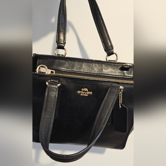 Coach 2 WAY Handbag Black Leather Shoulder Mini Bag - Picture 12 of 16
